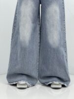 شلوار جین زنانه سوپر بگ آبی روشن سنگشور