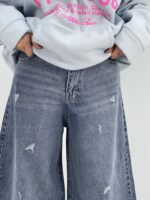 شلوار جین زنانه سوپر بگ آبی جدید