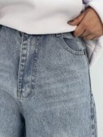 شلوار جین زنانه سوپر بگ آبی روشن سنگشور