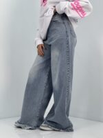 شلوار جین زنانه سوپر بگ آبی روشن سنگشور