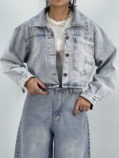 کت جین زنانه یخی