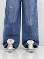 شلوار جین زنانه فول بگ آبی