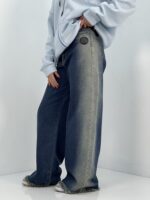 شلوار جین زنانه فول بگ آبی سنگشور