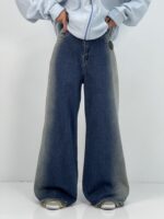 شلوار جین زنانه فول بگ آبی سنگشور