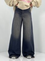 شلوار جین زنانه فول بگ سرمه ای