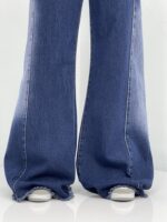 شلوار جین زنانه فول بگ شافل آبی