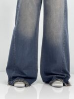 شلوار جین زنانه فول بگ سرمه ای