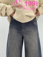 شلوار جین زنانه فول بگ سرمه ای