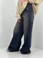 شلوار جین زنانه فول بگ سرمه ای