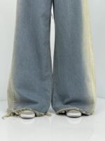شلوار جین زنانه فول بگ آبی سنگشور