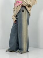 شلوار جین زنانه فول بگ آبی سنگشور