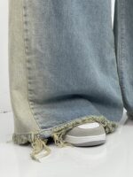 شلوار جین زنانه فول بگ آبی سنگشور