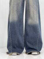 شلوار جین زنانه فول بگ آبی