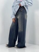 شلوار جین زنانه فول بگ آبی