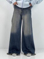 شلوار جین زنانه فول بگ آبی