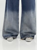 شلوار جین زنانه فول بگ آبی سنگشور