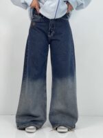 شلوار جین زنانه فول بگ آبی سنگشور