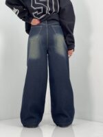 شلوار جین زنانه فول بک سرمه ای سنگشور