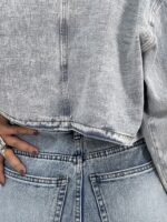 شلوار جین زنانه نیم بگ آبی روشن