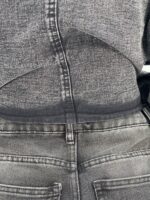 شلوار جین زنانه نیم بگ زغالی