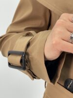 کت ترنچ زنانه کوتاه کرم