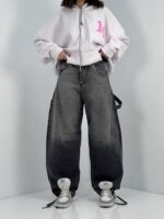 شلوار جین زنانه بالونی مکس کارپنتری زغالی