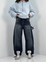 شلوار جین زنانه بالونی مکس کارپنتری آبی