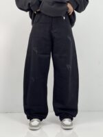 شلوار جین زنانه بالونی کارپنتری مشکی