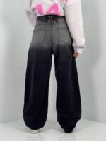 شلوار جین زنانه بالونی کارپنتری زغالی