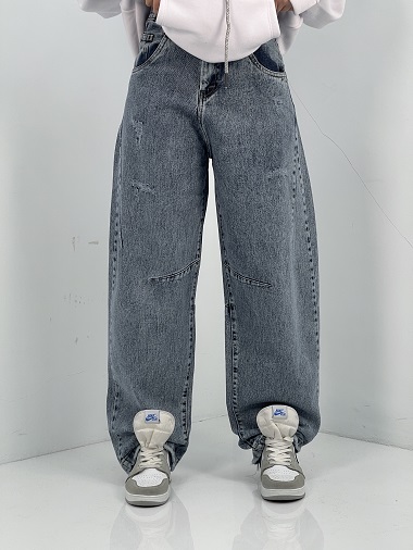 شلوار جین زنانه بالونی کارپنتری آبی