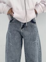 شلوار جین زنانه بالونی کارپنتری آبی