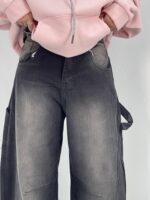 شلوار جین زنانه بالونی مکس کارپنتری زغالی