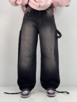 شلوار جین زنانه بالونی مکس کارپنتری زغالی