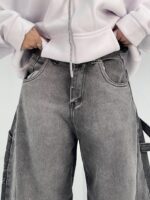 شلوار جین زنانه بالونی مکس کارپنتری زغالی