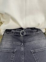 شلوار جین زنانه بالونی زغالی کارپنتری