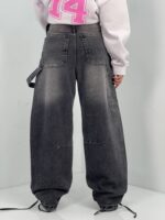 شلوار جین زنانه بالونی مکس کارپنتری زغالی