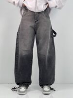 شلوار جین زنانه بالونی مکس کارپنتری زغالی