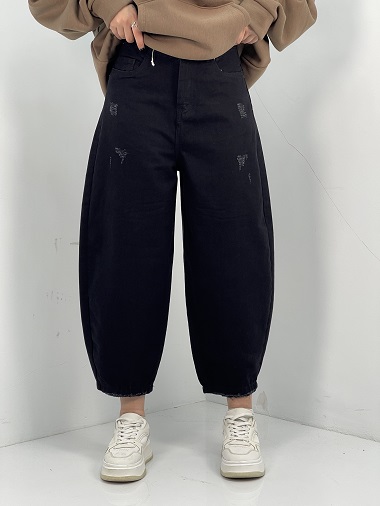 شلوار جین زنانه مام بالون مشکی