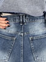 شلوار جین زنانه شافل بگ آبی