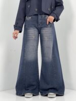 شلوار جین زنانه شافل بگ سرمه ای