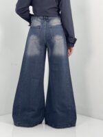 شلوار جین زنانه شافل بگ سرمه ای