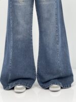 شلوار جین زنانه شافل بگ آبی تیره