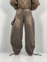 شلوار جین زنانه بالونی مکس کارپنتری قهوه ای