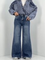 شلوار جین زنانه فلز بگ آبی