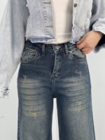 شلوار جین زنانه فلر بگ گازوئیلی