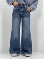 شلوار جین زنانه فلز بگ آبی