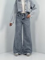 شلوار جین زنانه فلر بگ آبی روشن