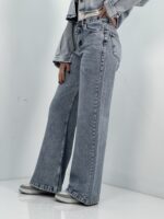 شلوار جین زنانه فلر بگ آبی روشن