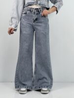 شلوار جین زنانه فلر بگ آبی روشن