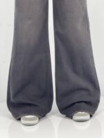 شلوار جین زنانه فلر بگ زغالی